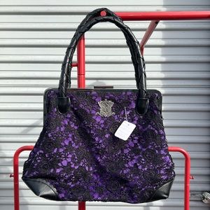 Disney Parks Haunted Mansion purple and black Purse bag